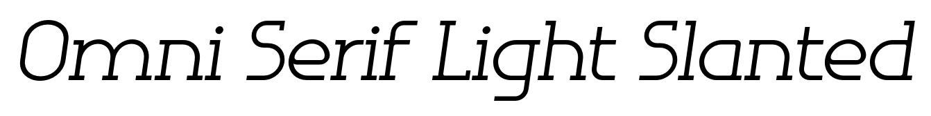 Omni Serif Light Slanted